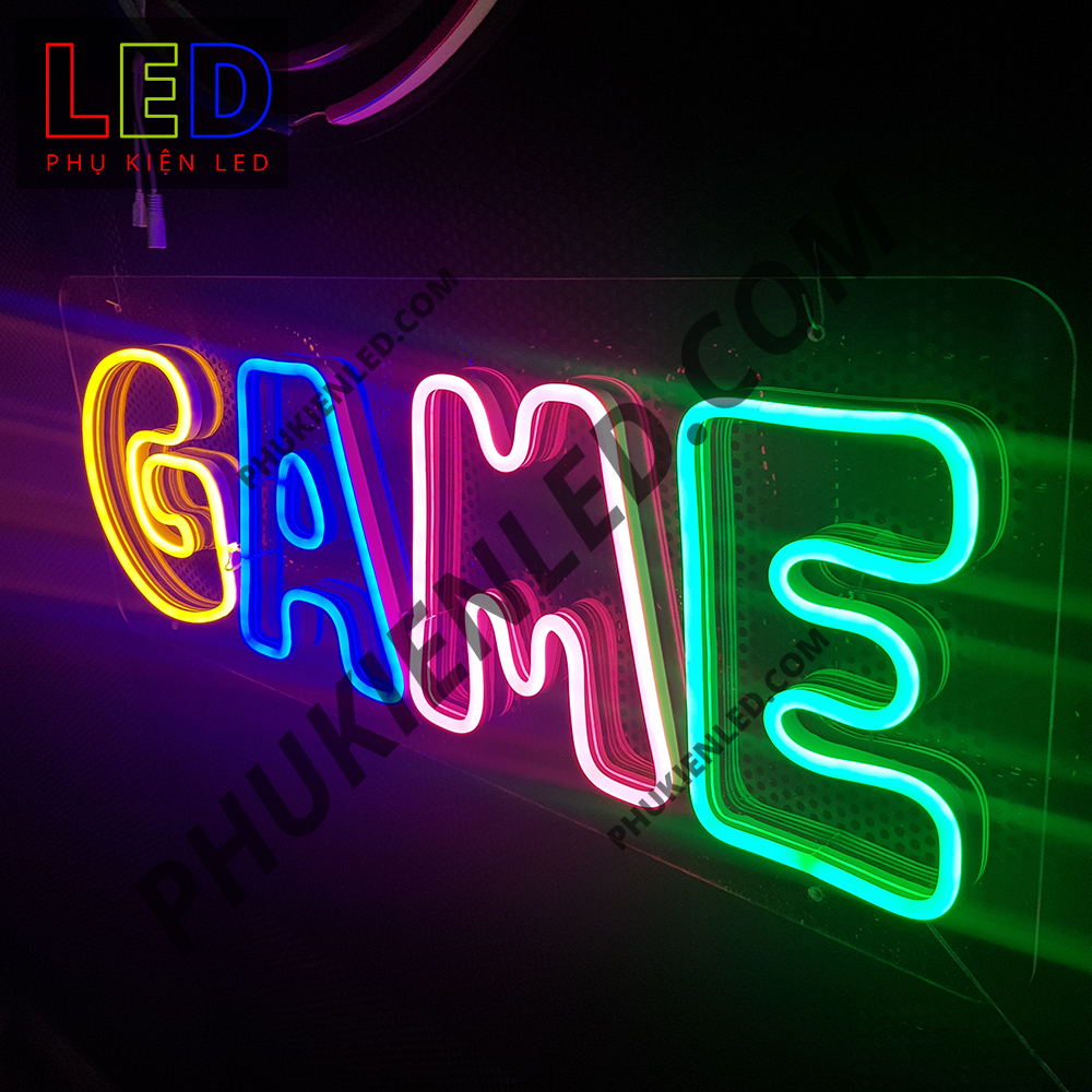 Đèn Led Neon Chữ GAME Nhiều Màu – GAME LED Neon Sign, Đèn Led Neon Game Trang  Trí Phòng Game – Phụ Kiện Led